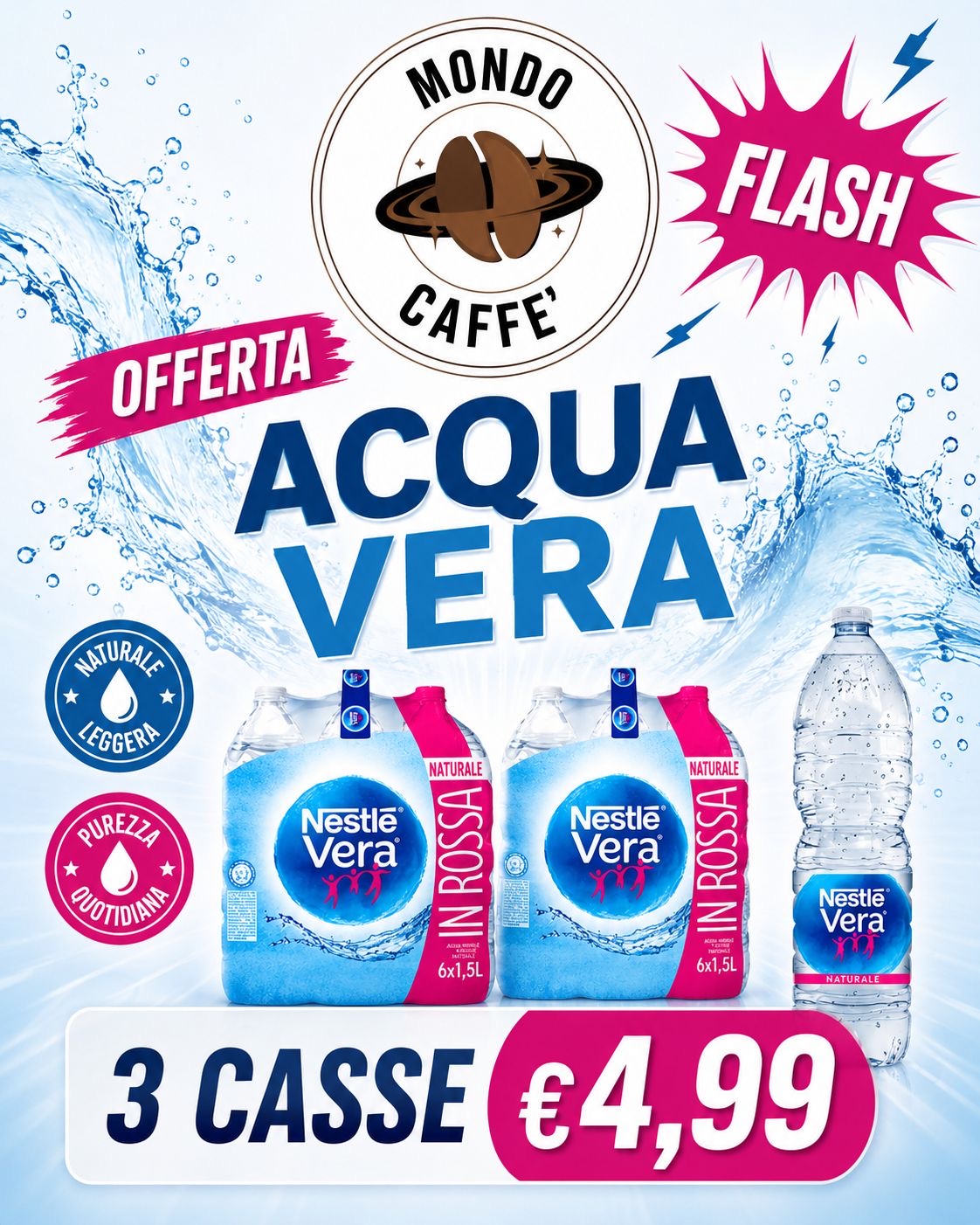 ACQUA VERA FLASH 6 bottiglie 1,5 L