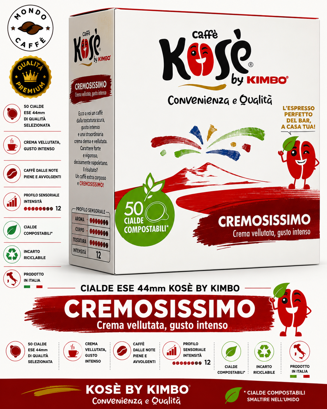 CIALDE ESE 44mm CAFFÈ KOSE(Cremosissimo)