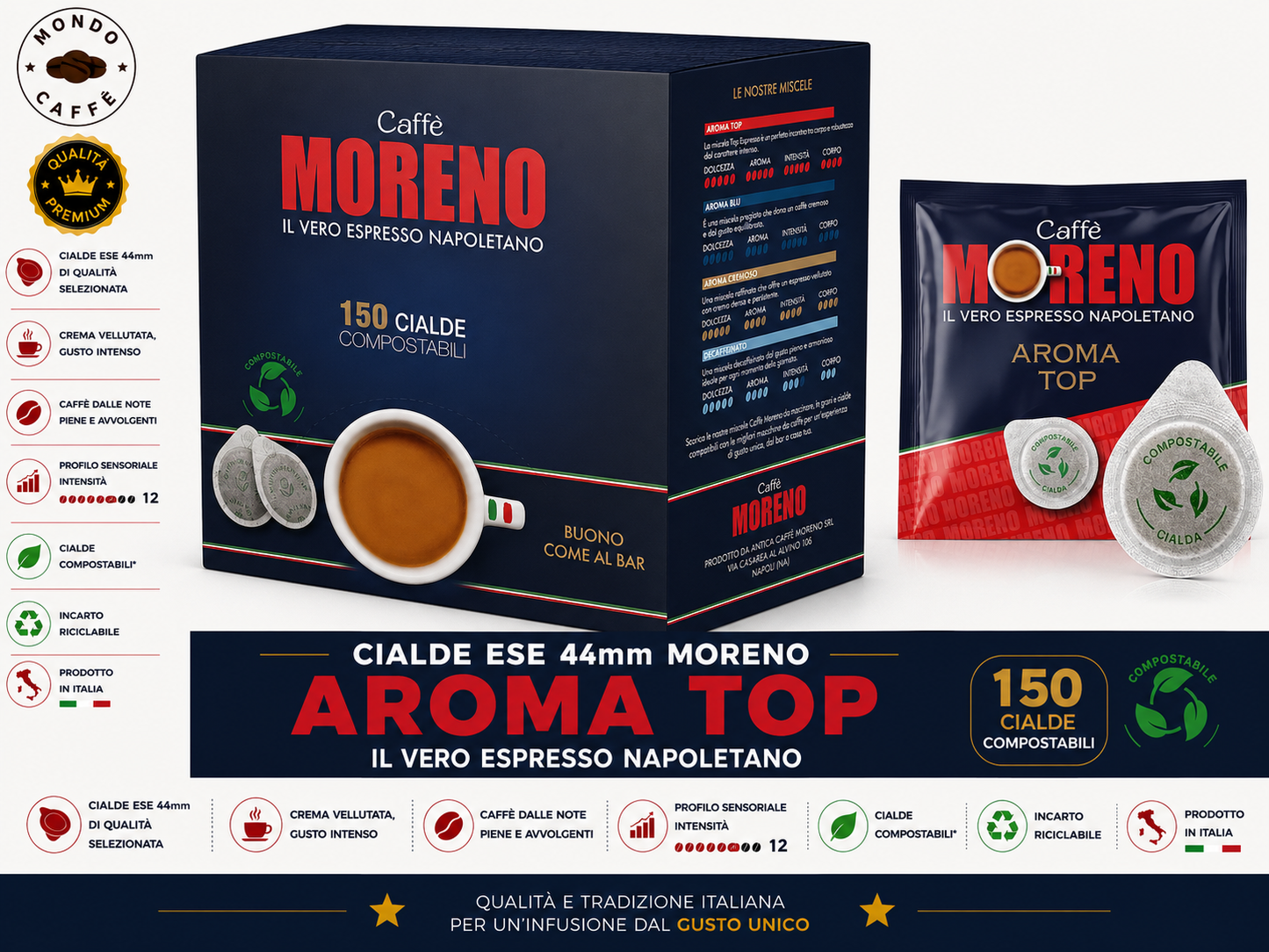 CIALDE ESE 44mm CAFFÈ MORENO