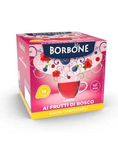 18 Cialde ESE 44 mm Caffè Borbone (INFUSO AI FRUTTI DI BOSCO)