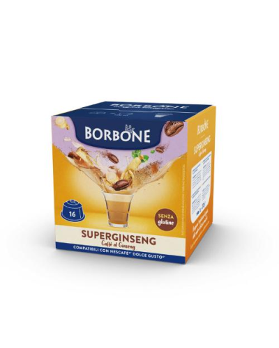 16 Capsule Compatibili DolceGusto Caffè Borbone SUPERGINSENG (CAFFE' AL GINSENG)