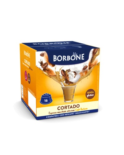 16 Capsule Compatibili DolceGusto Caffè Borbone (CORTADO)