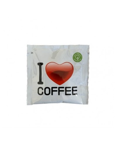 50 CIALDE COMPOSTABILI CON KIT ACCESSORI I LOVE COFFEE(MISCELA ROSSA)