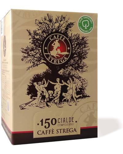 150 CIALDE COMPOSTABILI CAFFE' STREGA(MISCELA ROSSA)