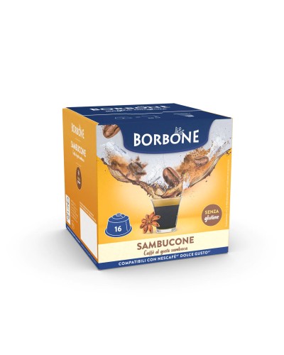 16 CAPSULE COMPATIBILI NESCAFE 'DOLCE GUSTO BORBONE (SAMBUCONE)