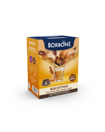 16 CAPSULE COMPATIBILI A MODO MIO CAFFE' BORBONE(BISCOTTINO)