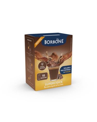 10 BUSTINE SOLUBILI PER SISTEMA A CIALDE CAFFE' BORBONE(SUPERCIOCK)