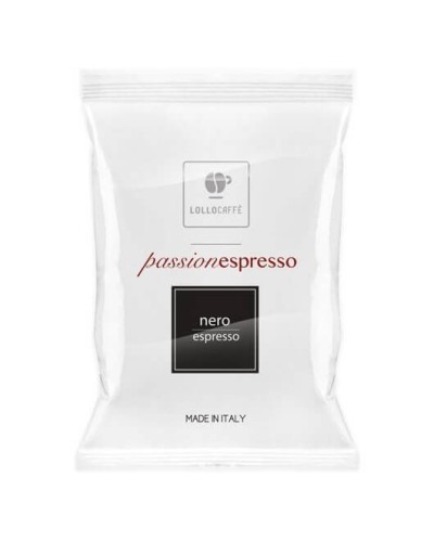 100 Capsule Compatibili Nespresso Lollo Caffè (MISCELA NERA)