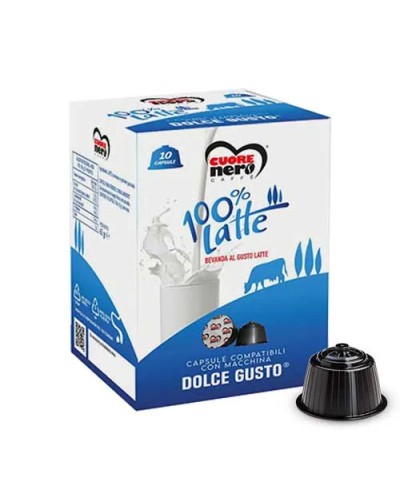 10 CASPSULE LATTE DOLCEGUSTO CUORE NERO CAFFE'