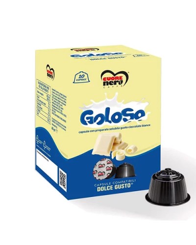 10 CASPSULE GOLOSO DOLCEGUSTO CUORE NERO CAFFE'