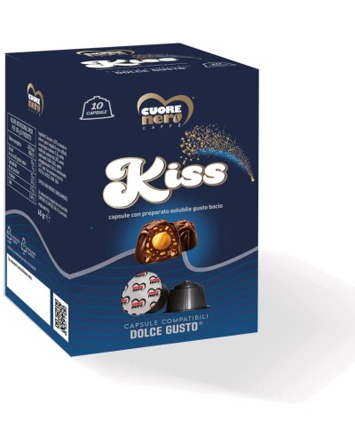 10 CASPSULE KISS DOLCEGUSTO CUORE NERO CAFFE'