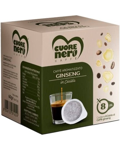 8 CIALDE GINSENG CUORE NERO CAFFE'