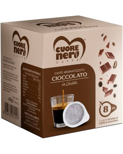 8 CIALDE CIOCCOLATO CUORE NERO CAFFE'