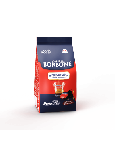 90 Capsule Compatibili Nescafè DolceGusto Caffè Borbone (MISCELA ROSSA)