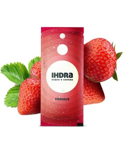 IHDRA - Gusto FRAGOLA, 20 Bustine, Preparato Polvere Solubile In Acqua Frizzante, Prodotto Ideale Per Sport