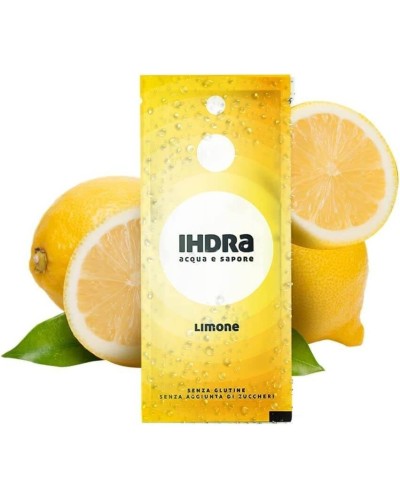 IHDRA - Gusto LIMONE, 20 Bustine, Preparato Polvere Solubile In Acqua Frizzante, Prodotto Ideale Per Sport