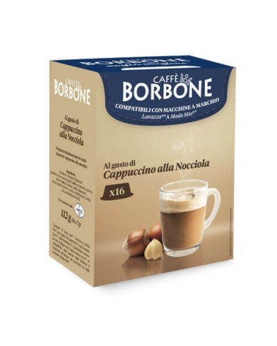 16 Capsule Compatibili A Modo Mio Caffè Borbone (CAPPUCCINO ALLA NOCCIOLA)