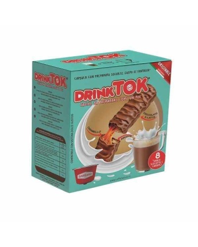 DrinkTok Snack Biscotto e Caramel - 8 Capsule Compatibili Dolce Gusto