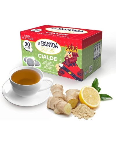 La Bevanda Del Rè - THE' ZENZERO E LIMONE, 20 Tisane Cialde ESE Filtro Carta 44MM