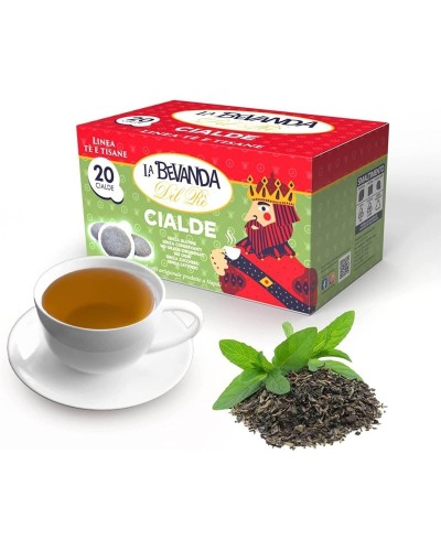 La Bevanda Del Rè - THE' VERDE, 20 Tisane Cialde ESE Filtro Carta 44MM