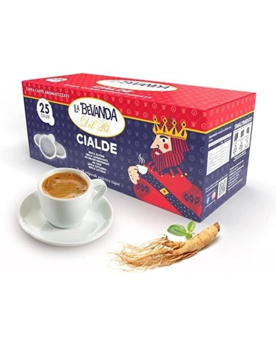 La Bevanda Del Rè - 25 Cialde Aromatizzate GINSENG, Filtro Carta 44MM