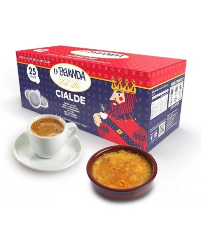 La Bevanda Del Rè - 25 Cialde Aromatizzate CREME BRULEE, Filtro Carta 44MM