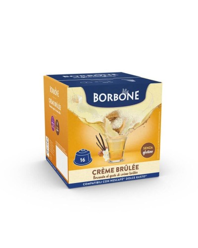 16 Capsule Borbone Per Bevanda Solubile Al Gusto CRÈME BRÛLÉE