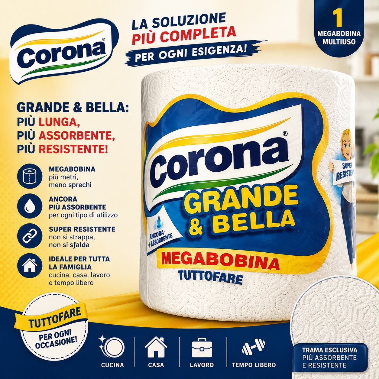 ROTOLONE CORONA MEGA BOBINA
