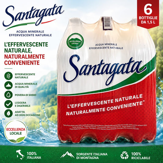 ACQUA SANT’AGATA MINERALE 1,5L 6 bottiglie