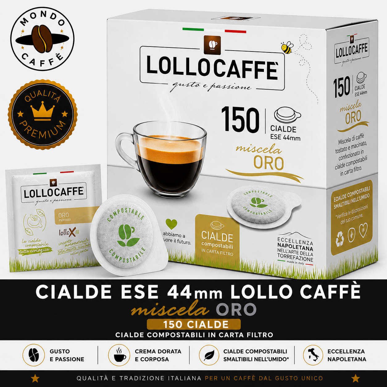 CIALDE ESE 44mm LOLLO CAFFÈ(miscela oro)