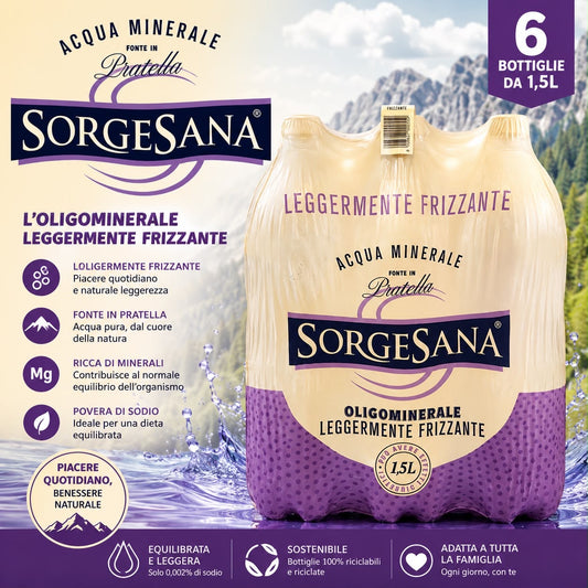 ACQUA SORGESANA MINERALE 1,5 L 6 bottiglie
