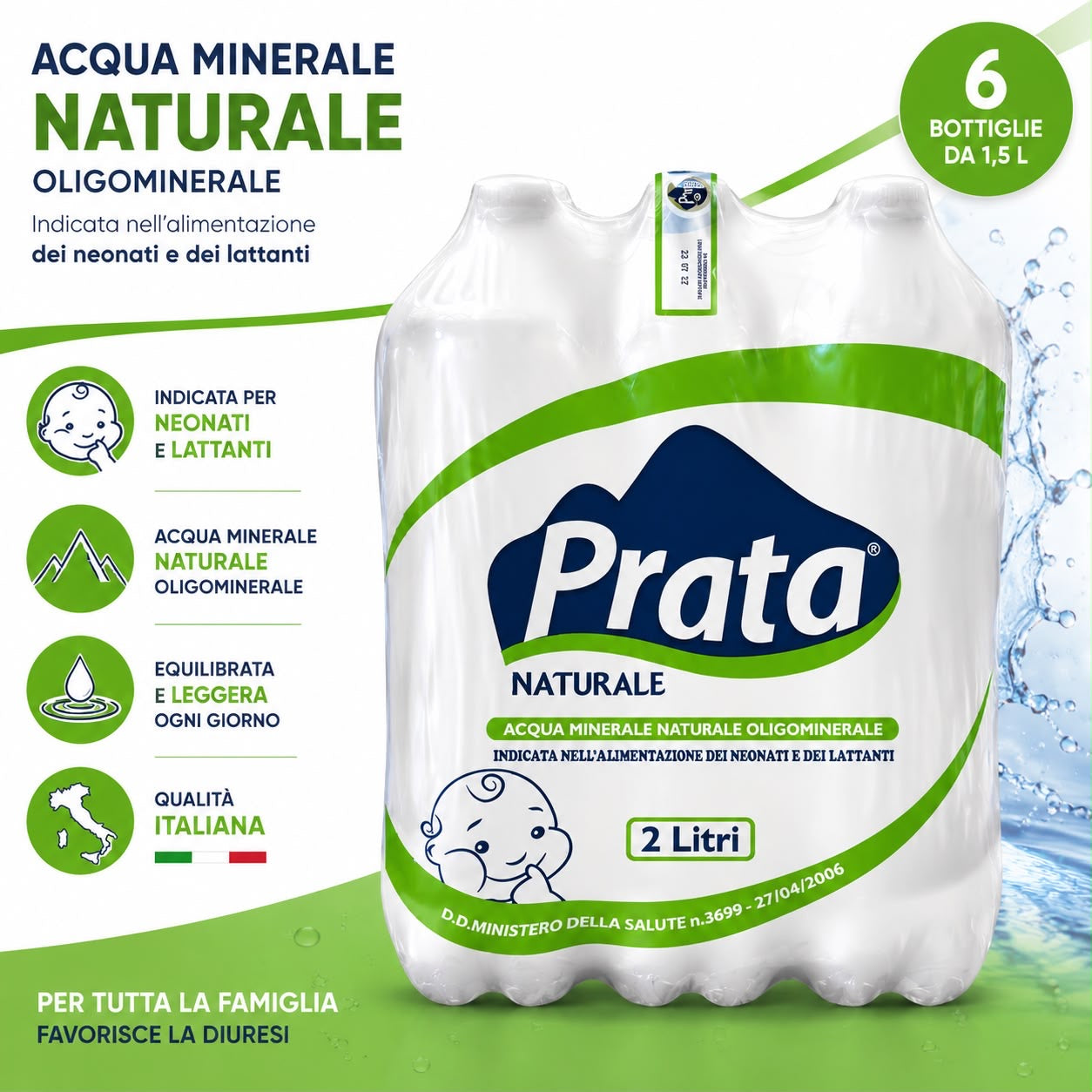 ACQUA PRATA 2L 6 bottiglie