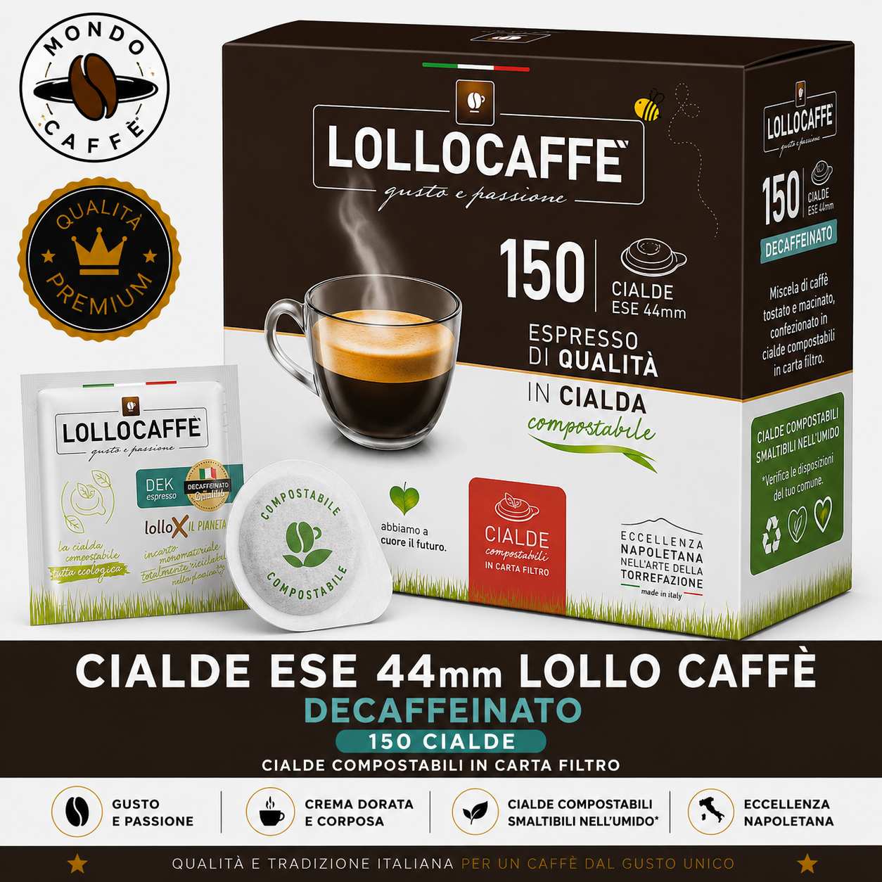 CIALDE ESE 44mm LOLLO CAFFÈ(Decaffeinato)