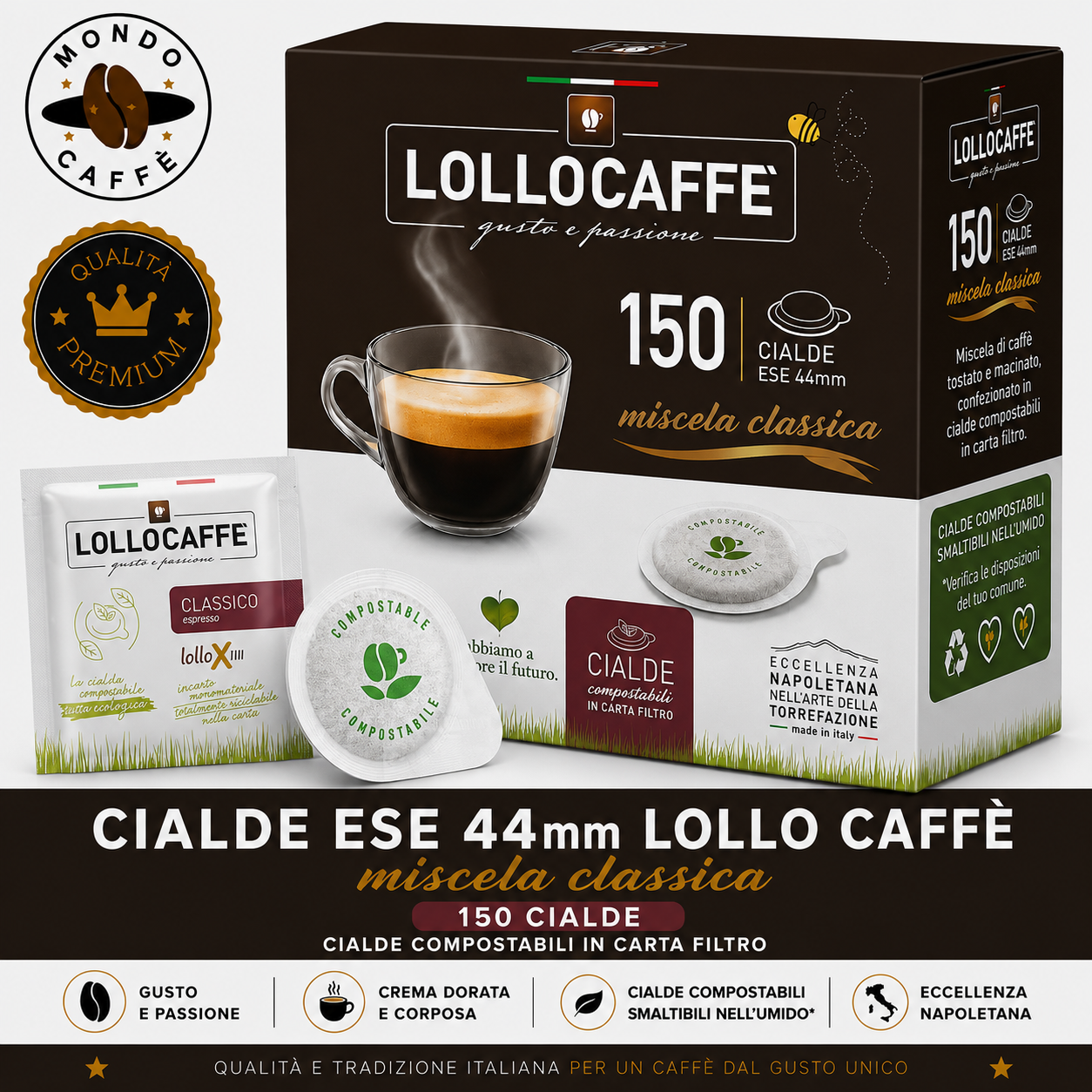 CIALDE ESE 44mm LOLLO CAFFÈ (miscela classica)