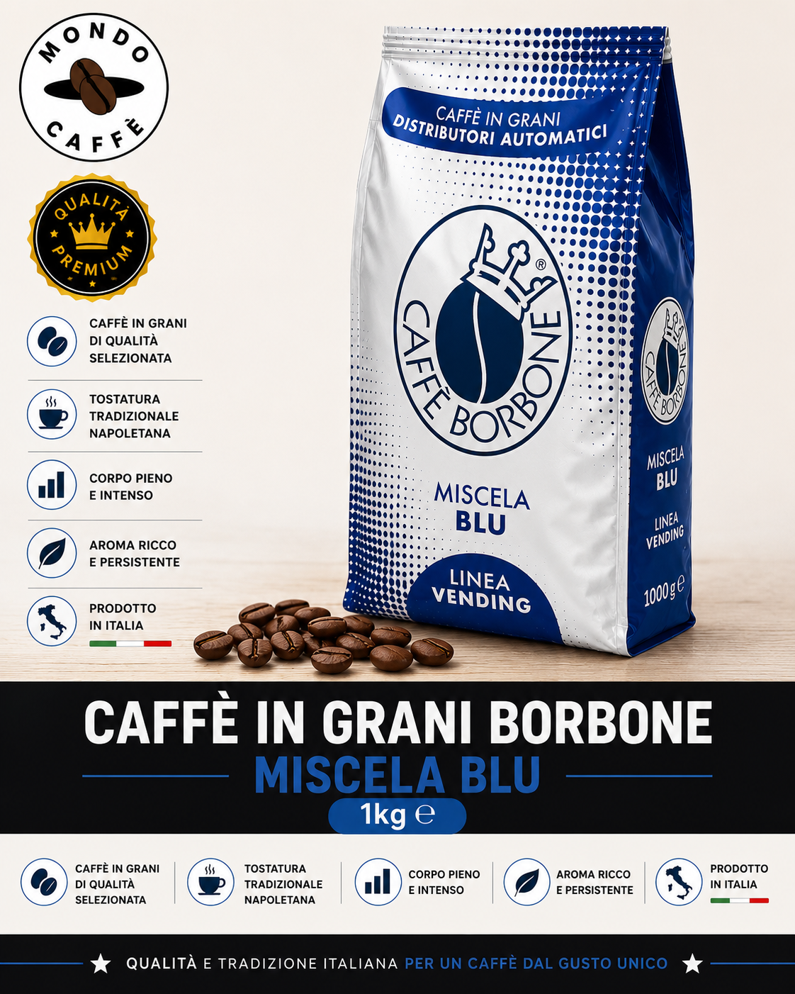 CAFFÈ  IN GRANI BORBONE 1kg