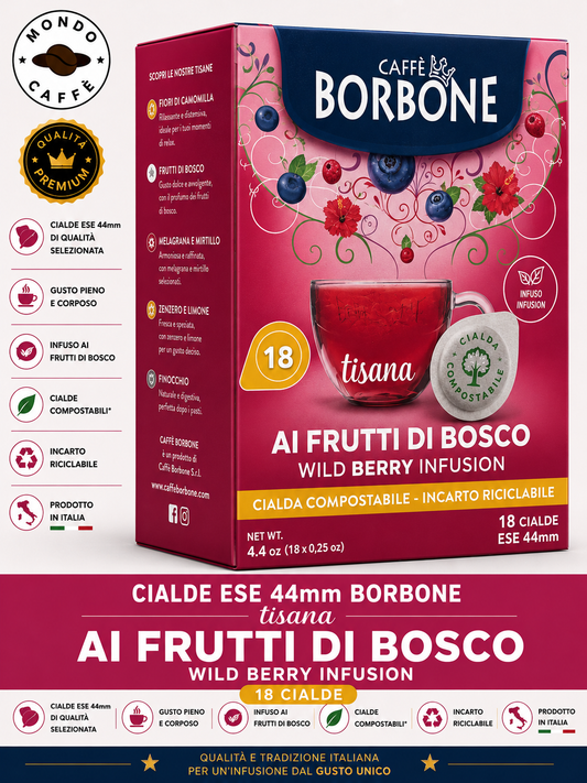 CIALDE ESE 44mm TISANA CAFFÈ BORBONE(Frutti di Bosco)