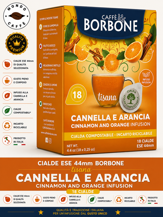 CIALDE ESE 44mm TISANA CAFFÈ BORBONE(Arancia e Cannella)