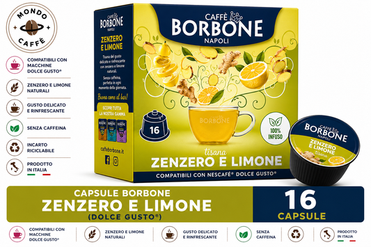 CAPSULE BORBONE ZENZERO E LIMONE(Dolce Gusto)