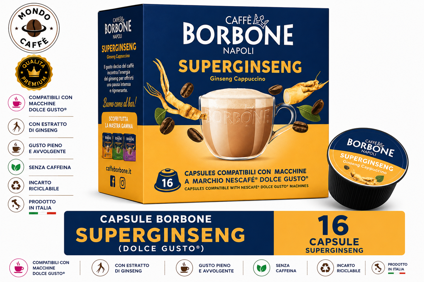 CAPSULE BORBONE SUPERGINSENG(Dolce Gusto)