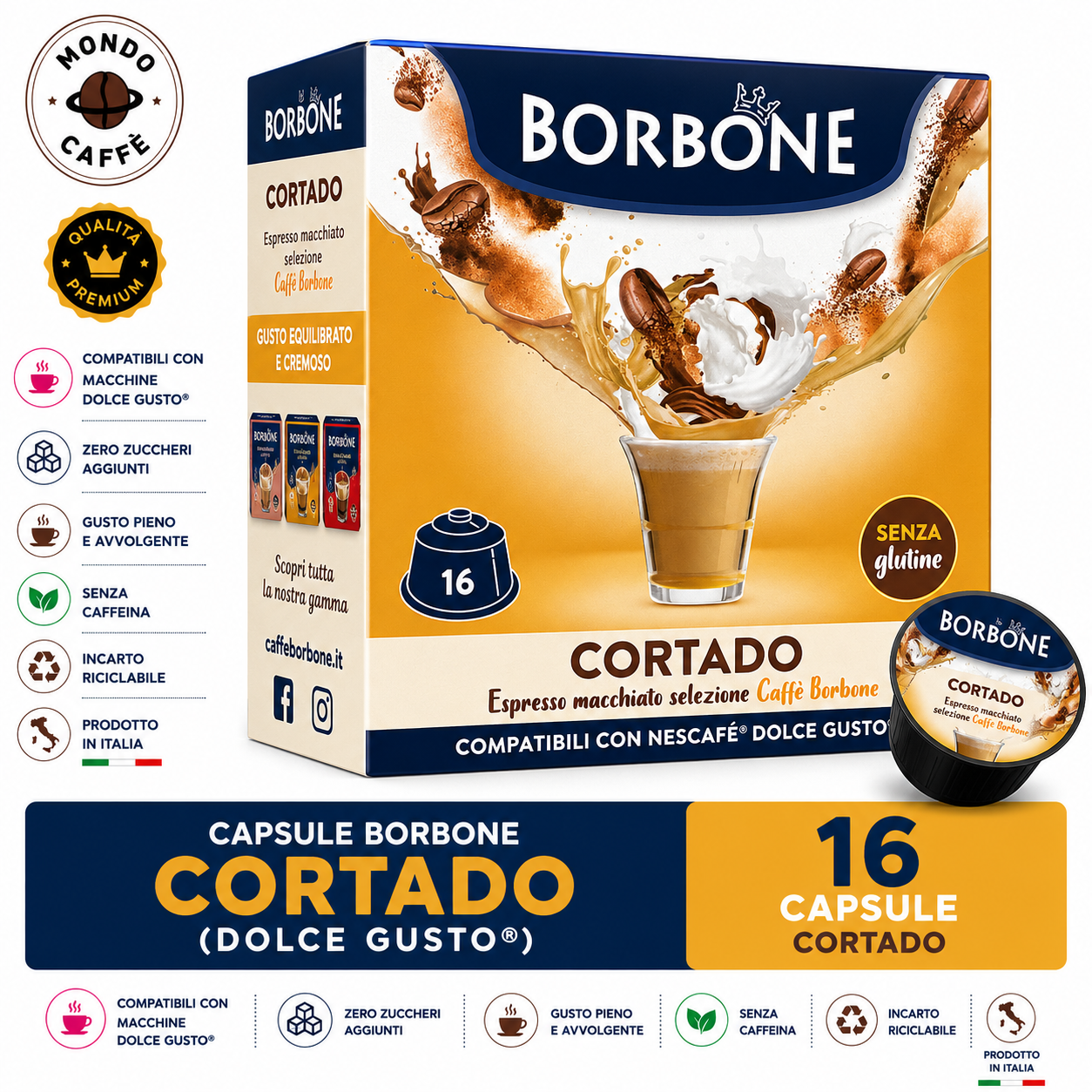 CAPSULE BORBONE CORTADO(Dolce Gusto)