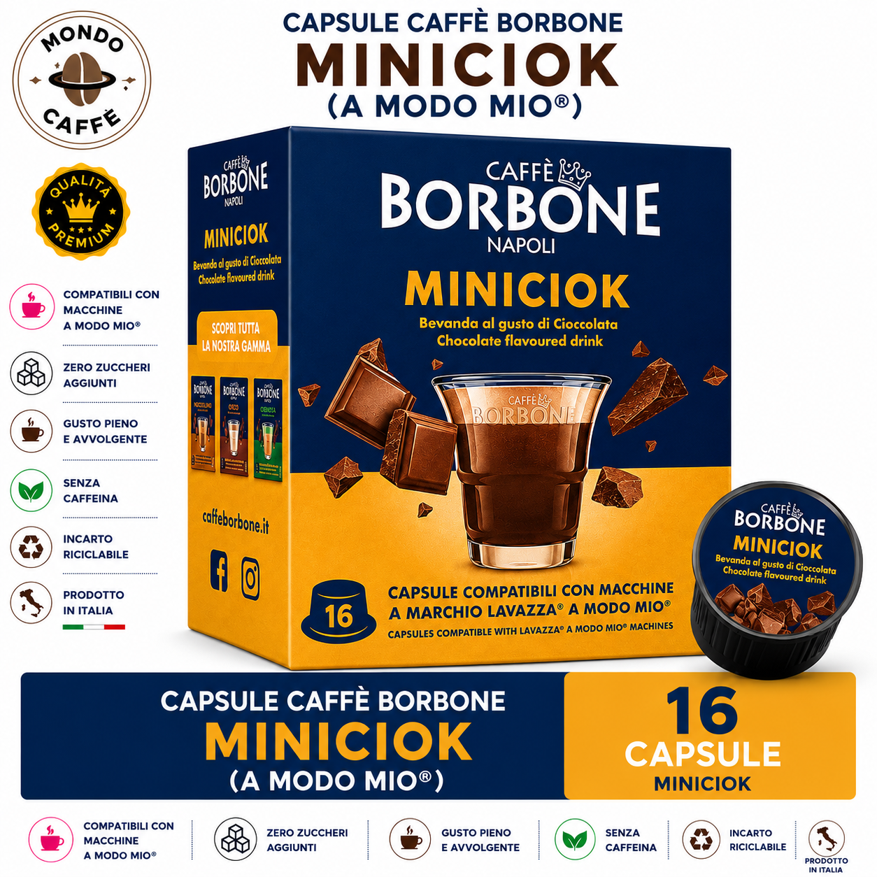 CAPSULE CAFFÈ BORBONE MINICIOK(A Modo Mio)