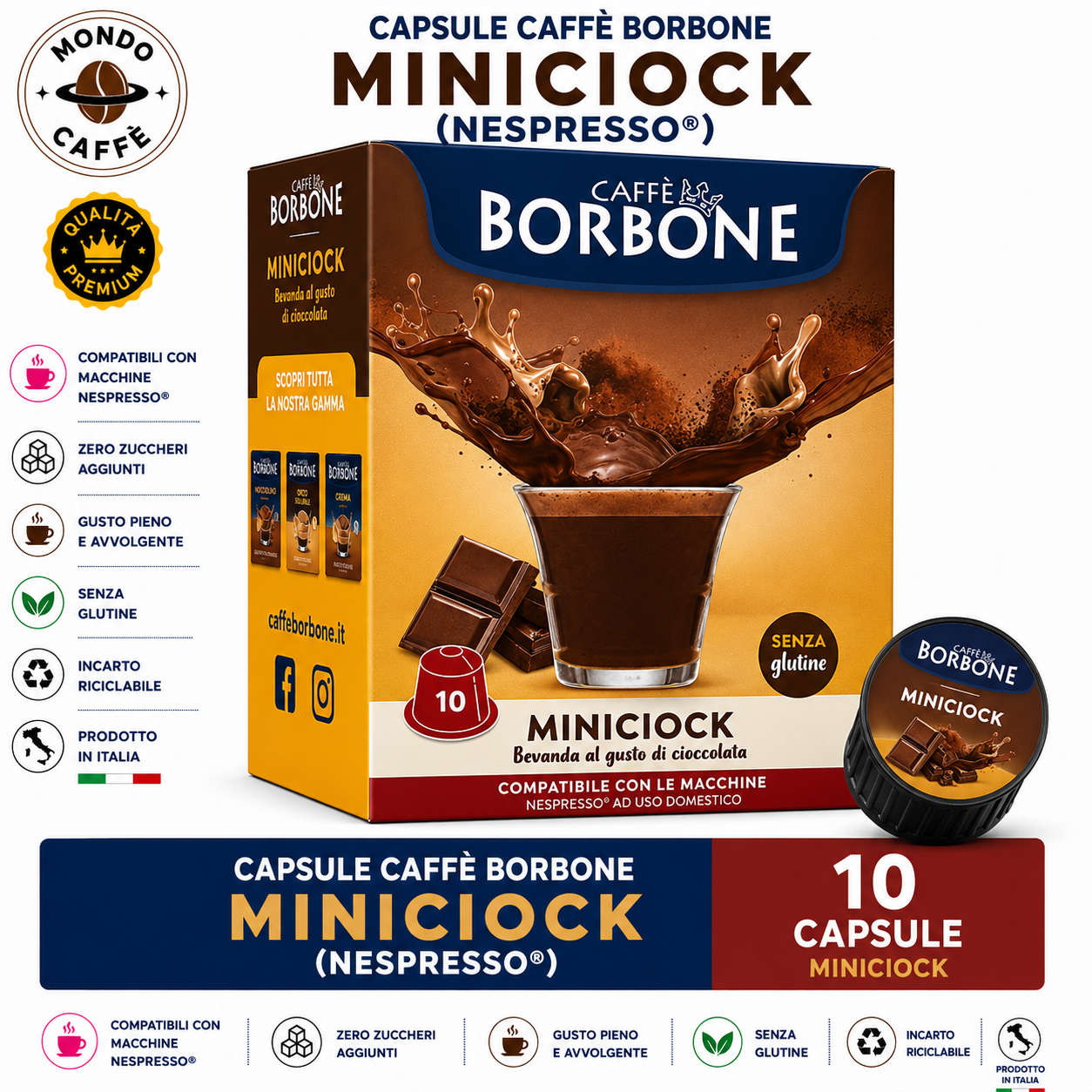CAPSULE CAFFÈ BORBONE MINICIOCK(Nespresso)