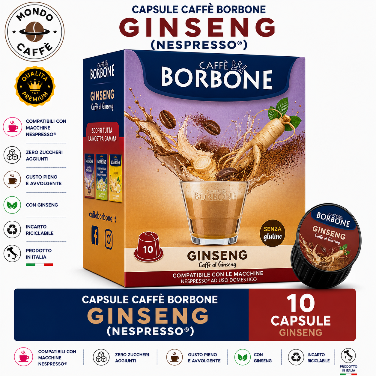 CAPSULE CAFFÈ BORBONE GINSENG(Nespresso)