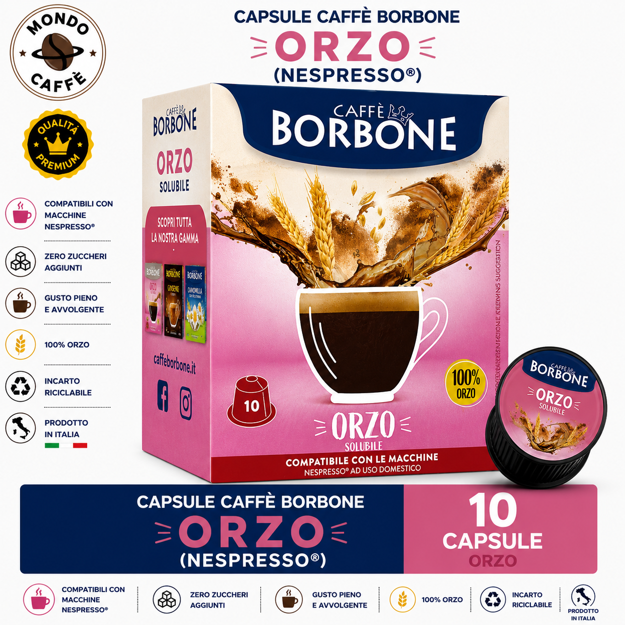 CAPSULE CAFFÈ BORBONE ORZO(Nespresso)