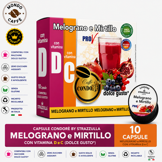 CAPSULE CONDORÈ By STRAZZULLA MELOGRANO E MIRTILLO(Dolce Gusto)