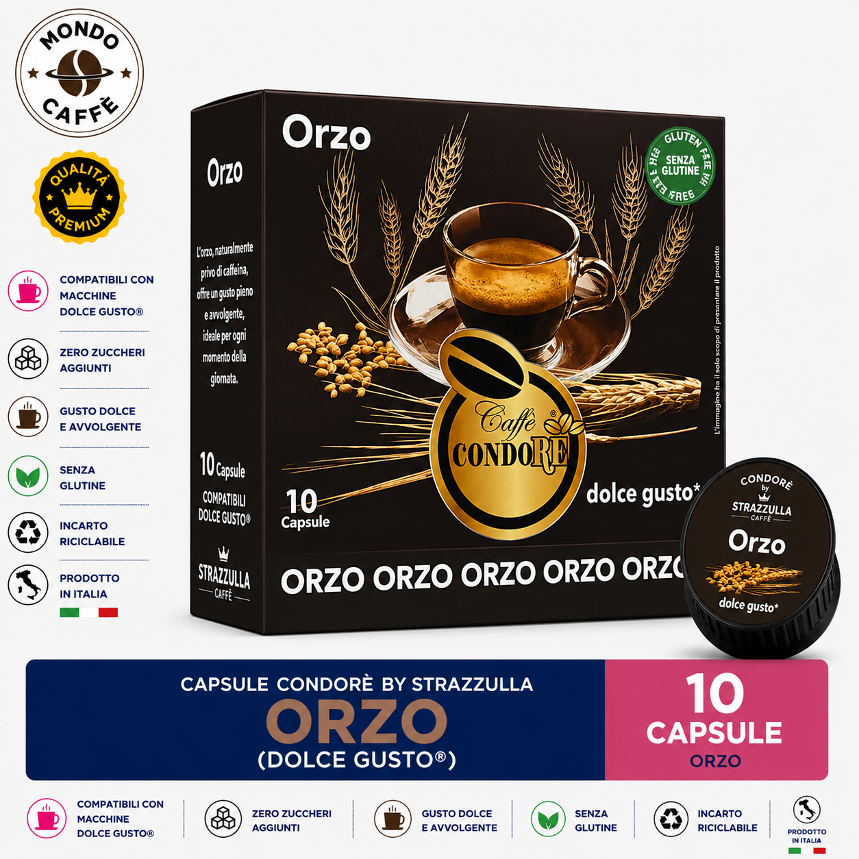 CAPSULE CONDORÈ By STRAZZULLA ORZO(Dolce Gusto)