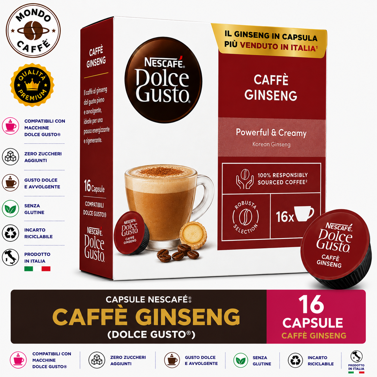 CAPSULE NESCAFÈ CAFFÈ GINSENG(Dolce Gusto)