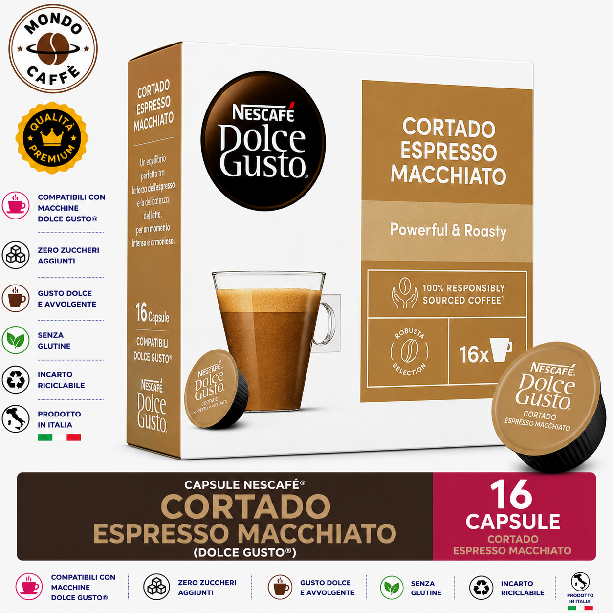 CAPSULE NESCAFÈ CORTADO ESPRESSO MACCHIATO(Dolce Gusto)