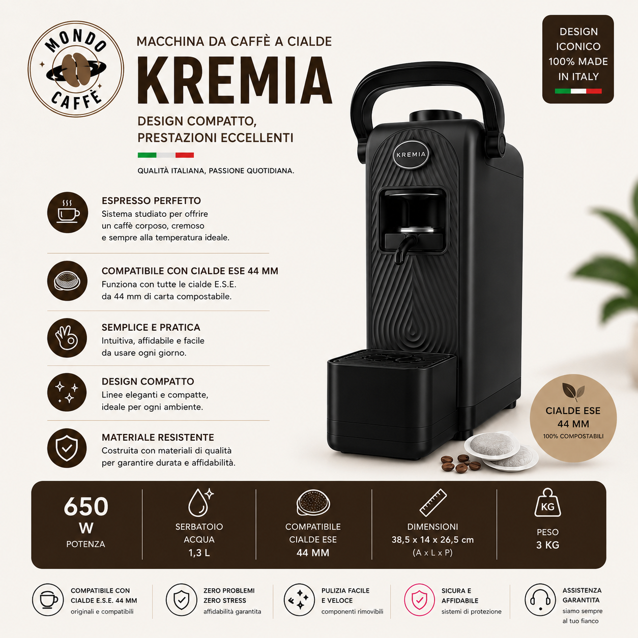 MACCHINA DA CAFFÈ A CIALDE KREMIA