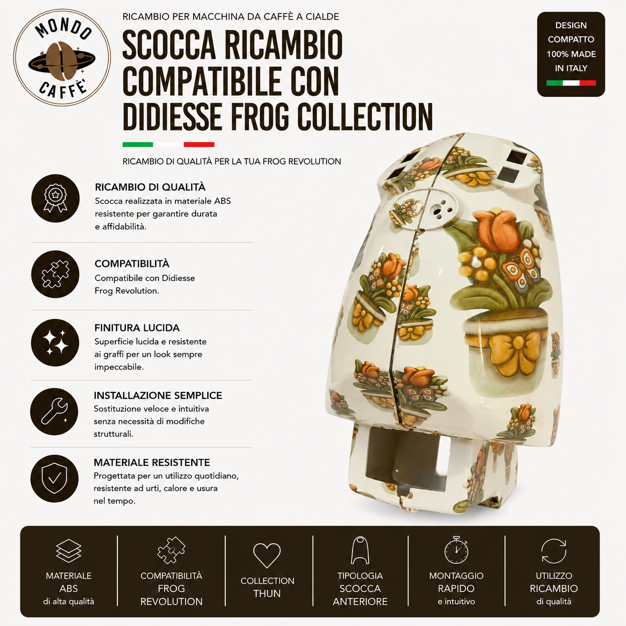 SCOCCA RICAMBIO COMPATIBILE CON DIDIESSE FROG-COLLECTION(Thun)